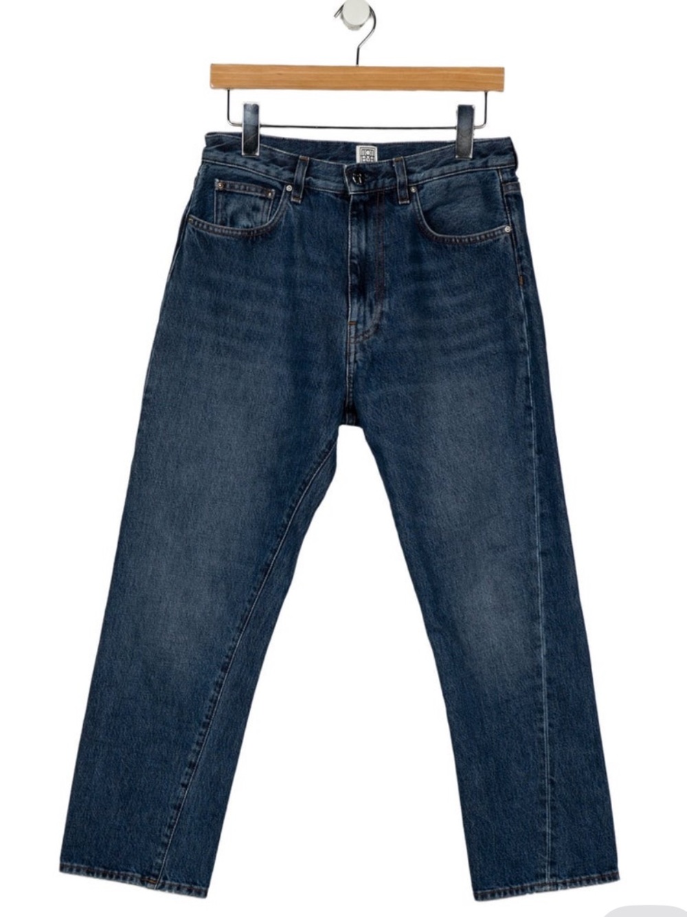 TOTEME Twisted Seam Straight Leg Jeans Size 27 Organic Cotton Made in Italy